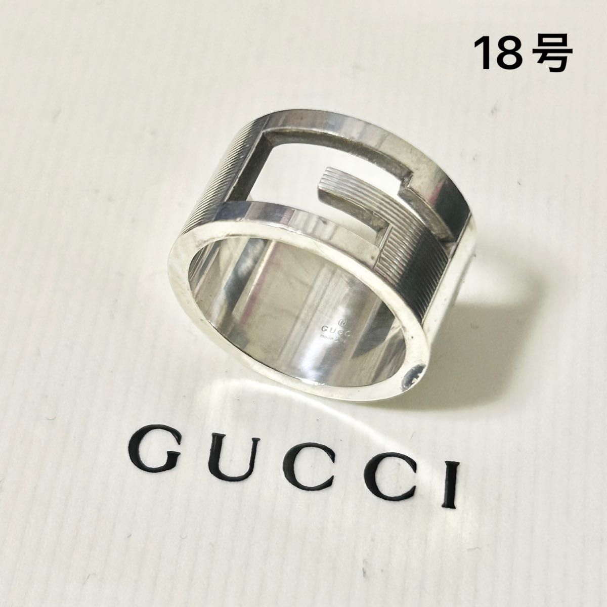 美品 GUCCI スネーク シルバー リング ヘビ 蛇 指輪 グッチ 燻し