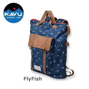  new goods unused *KAVU* Cub - Louis nia rack sak2Way tote bag *ti rucksack Flyfish fly fish pattern 
