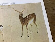 FF-2487 ■送料無料■ 池上秀畝筆 老秋 鹿 絵 絵画 美術品 アート イラスト 画家 レトロ 昭和 絵葉書 エンタイア 写真 古写真/くNAら_画像6