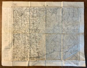 RR-2318 ■送料無料■ 奈良県 櫻井 初瀬川 地図 古地図 古書 古文書 地理 資料 印刷物 昭和34年 46cm×58cm ●汚れ&書込有/くKAら