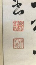 HH-5636 ■送料無料■ 成瀬大域 成瀬温 在銘 掛軸 二行書 書道 肉筆 賜硯堂主人 静岡県 書家 美術品 レトロ 161×47cm /くJYら_画像7