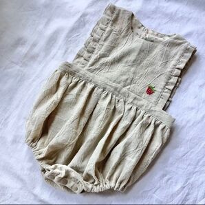 ハンドメイド いちごのロンパース