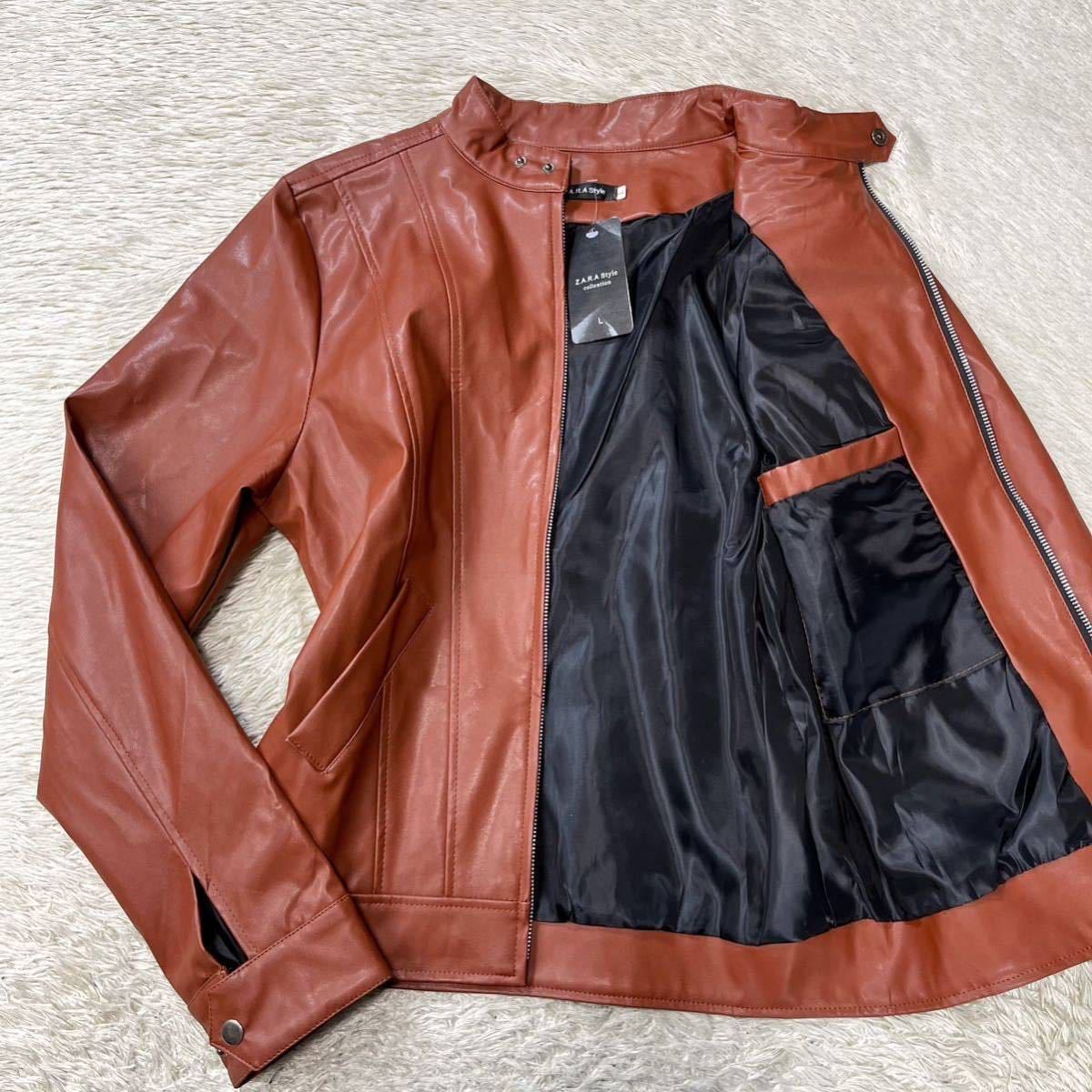 ヤフオク! -zara レザー ジャケットの中古品・新品・未使用品一覧