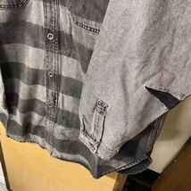 【新品】DIESEL ビッグサイズ ロングデニムシャツ XLサイズ_画像6