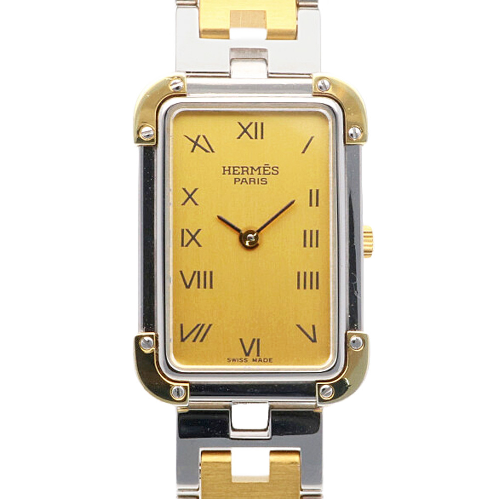 付属品有】HERMES エルメス クロアジュール 電池新品 レディース腕時計