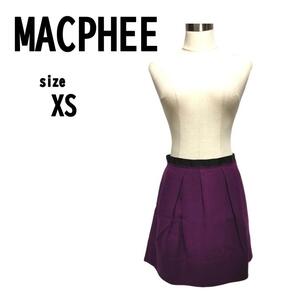 【XS(34)】 MACPHEE マカフィー スカート 表地ウール100% 薄手