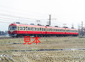 鉄道写真、645ネガデータ、165141440006、2000系D編成（さようなら2000系ヘッドマーク）、長野電鉄長野線、附属中学前〜朝陽、2012.03.29