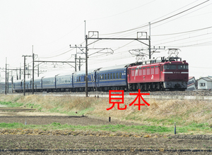 鉄道写真、645ネガデータ、165345380002、EF81-133＋24系（乗務員訓練運転）、JR東北本線、東大宮〜蓮田、2012.04.05、（4591×3362）