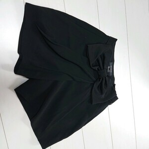 送料無料 レディースS ショートパンツ リボン ブラック 黒 double standard clothing ダブルスタンダード 美品 VANILLA CULTURE jk052 