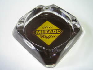 ヴィンテージ レア★オーストリア ウィーン MIKADO 灰皿 Kaffee Tee ガラス灰皿/ミカド コーヒー・紅茶 1866年ウィーン創業 輸入流通会社★