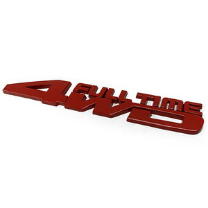 エンブレム 車 ステッカー 4WD パーツ カー用品 3D アクセサリー ロゴ マーク バックドア 外装 Bタイプ 色レッド 送料無料