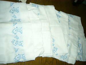  adult diapers ... Homme tsu wheel .. Showa era plain fabric do Be woven Bambi deer Showa era goods retro 70cm×7 sheets little use & unused . mixing rose possibility 
