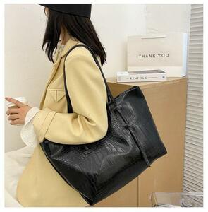 [ new goods ] business bag lady's shoulder bag tote bag mother's bag bag A4 storage high capacity lady's bag black 