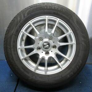 ★8.5分山★21年製★ HIFLY HF201 195/65R15 トヨタ純正ナット用社外ホイール 15×6J +43 5H-114.3 4本セット D575の画像4