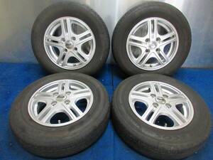 ★8分山★19年製★ ヨコハマECOS ES31 145/80R13　社外ホイール 13×4J +42 4H-100 4本セット 軽自動車等　D635