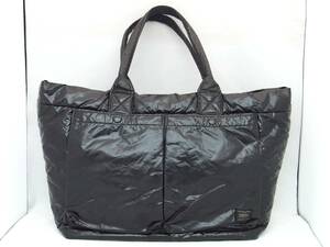 PORTER Porter enamel black tote bag /B6212F