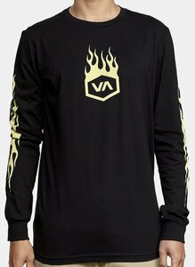 RVCA Forged Long Sleeve T-Shirt Black M Tシャツ