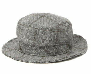 Brixton Hardy Bucket Hat Grey Plaid M ハット