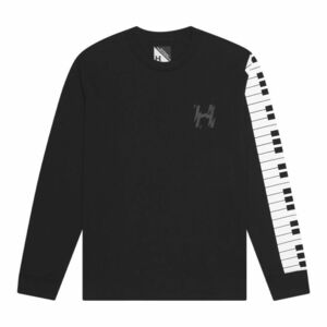 HUF X United Arrows Downhill-2 Accordion L/S T-Shirt Black M Tシャツ