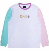 Ripndip Embroidered Logo L/S T-Shirt White L Tシャツ _画像1