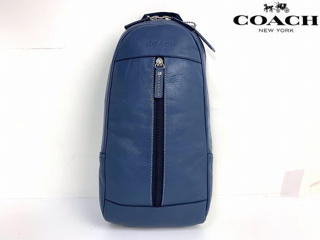 海外輸入】 極美品☆送料無料☆ ネイビー コーチ F70360 メンズ COACH