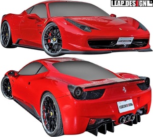 【M’s】Ferrari 458イタリア (2009y-2015y) LEAP DESIGN フルキット 6P ／／ FRP+カーボン CARBON リープデザイン エアロ パーツ カスタム