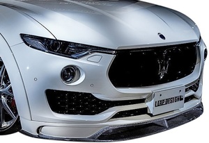 【M’s】MASERATI Levante (2016y-) LEAP DESIGN フロントスポイラー ／／ FRP製 未塗装 リープデザイン リップ エアロパーツ シンプル