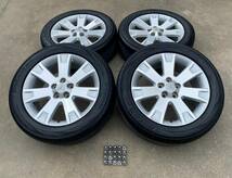 【美品！ 三菱 CV1W デリカD:5 純正 アルミ ホイール&ブルーアース RV-02 225/55R18 4本セット 18×7J +38 5穴 PCD114.3 パワーパッケージ_画像1