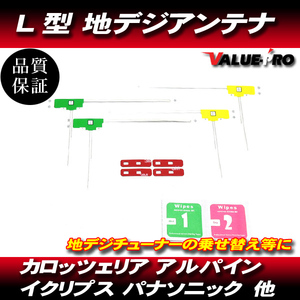 汎用 地デジ ワンセグ フィルムアンテナ 4枚組 両面テープ付 / カロッツェリア サイバーナビ AVIC-ZH VH CZ CW CL CQ CE