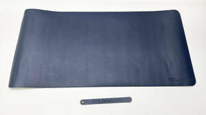 *[3h34] desk mat leather fes imitation leather leather style size 80×40cm dark blue * unused goods 