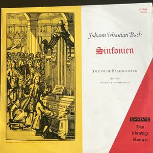 独カンターテ　初版？ステレオ　テレフンケンプレス　ウィンシャーマン　ドイツバッハゾリステン「バッハ【シンフォニア集】