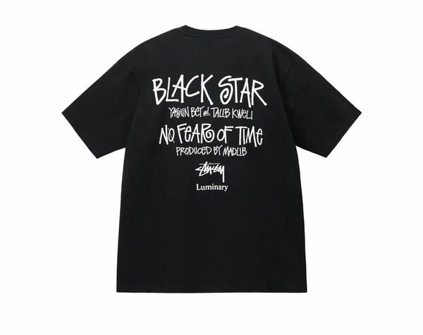 STUSSY BLACK STAR TEE L MOS DEF TALIB KWELI MADLIB YASIIN BEY NO FEAR OF TIME ブラックスター ステューシー