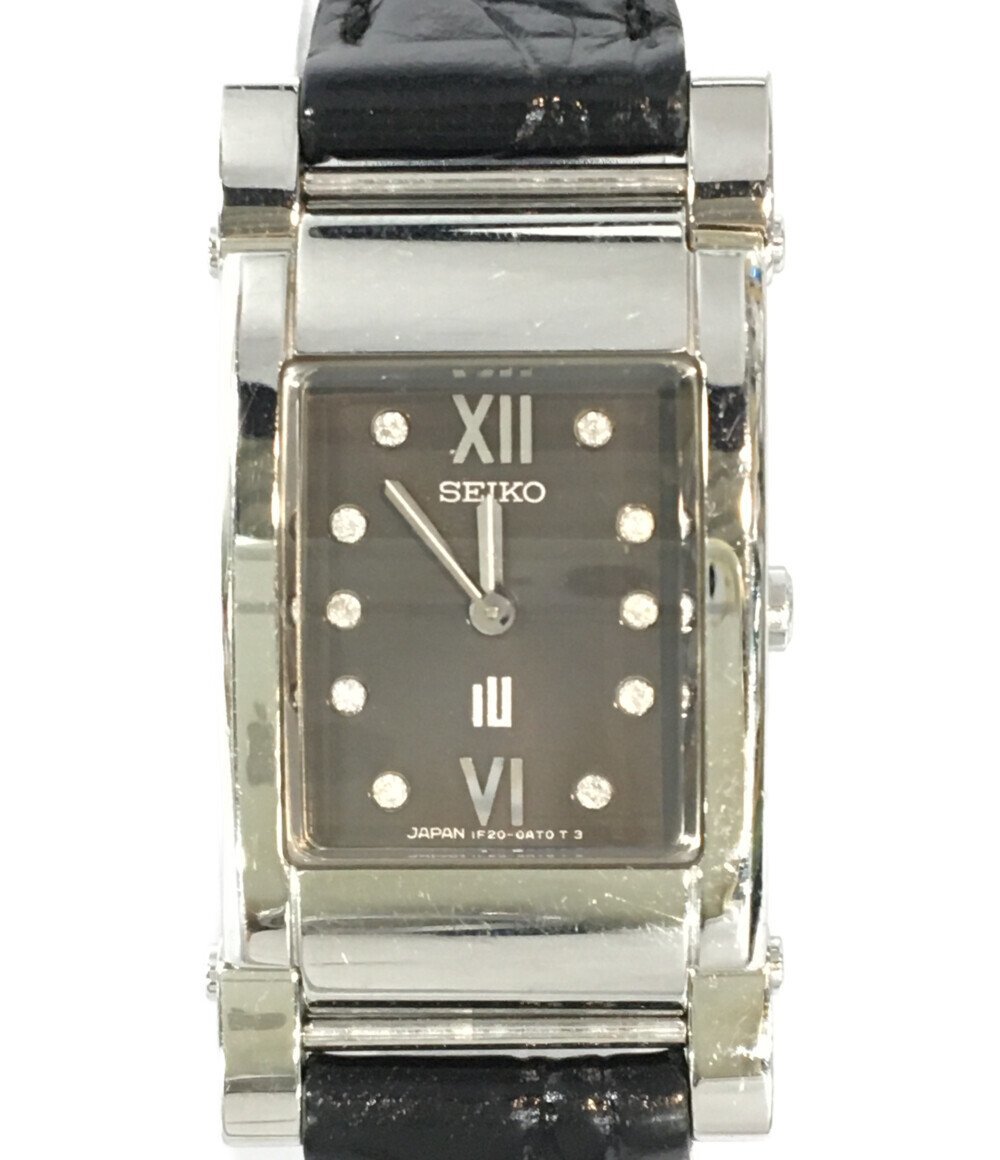 富士屋◇送料無料◇セイコー SEIKO イウ 1F20-0AY0 シェル文字盤 ...