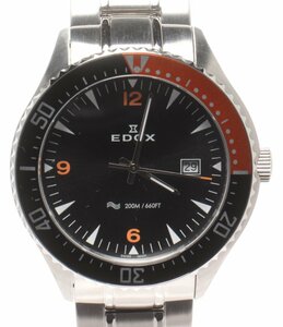 エドックス 腕時計 53016 クオーツ ブラック メンズ EDOX [1102]