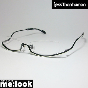 Less than human レスザンヒューマン 眼鏡 メガネ フレーム po6po10 ポルポト C-359 サイズ55 度付可 逆ナイロール 　ブラック　ホワイト