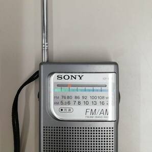 SONY ソニー FM AM ラジオ ICF-P21 2バンド受信 コンパクト 赤ランプ ベストチューニング アナログ チューナー 20-46の画像7