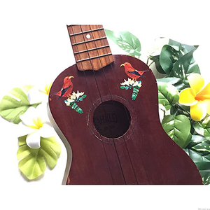ハワイアン ハニークリーパー インレイシール インレイステッカー ギター ウクレレ ミツドリ L&Rセット おしゃれ 個性的 装飾 花