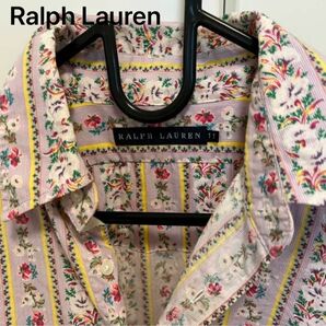 Ralph Lauren 花柄ストライプシャツ