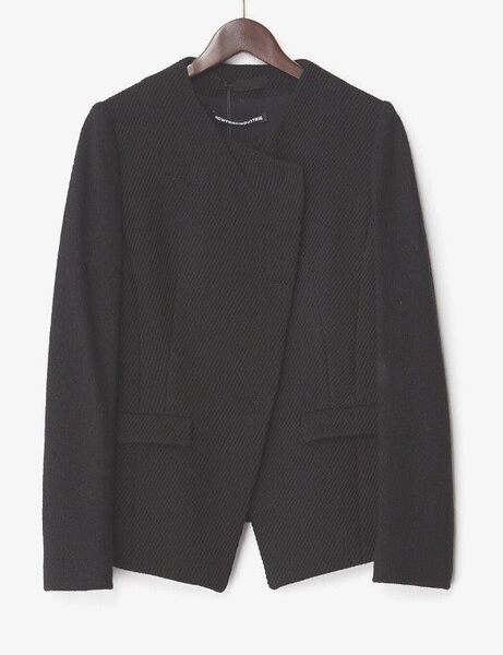 ★新品★ニューヨークインダストリー黒ノーカラージャケットL~XL★定価103,680円