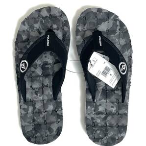 VOLCOM ボルコム V0812350GRC⑤ メンズ US9 27cm ビーチサンダル BeachSandal ビーサン グレー系 迷彩色 靴 ヴォルコム 新品 即決 送料無料の画像6