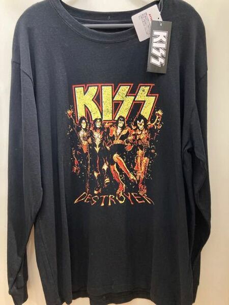 新品 3L KISS ロック 長袖Tシャツ ロンT ルームウェア メンズ 2xl キス rock t shirt men’s Tee バンドTシャツ ロングTシャツ