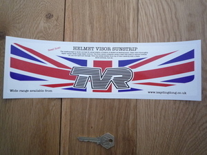 送料無料 TVR Union Jack ユニオンジャック 305mm x 58mm 車 バイク ステッカー デカール