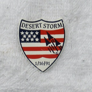 米軍 湾岸戦争 デザートストーム作戦ピン DESERT STORM PIN クラッチバック
