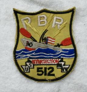 実物 ベトナム戦 米海軍 河川 PBR-512 リバーセクション 布に刺繍