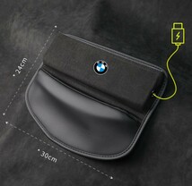 ★激レア★BMW スエード素材 高級レザー センター隙間 サイド収納ボックス シートサイドポケット★左右2Pセット★_画像7