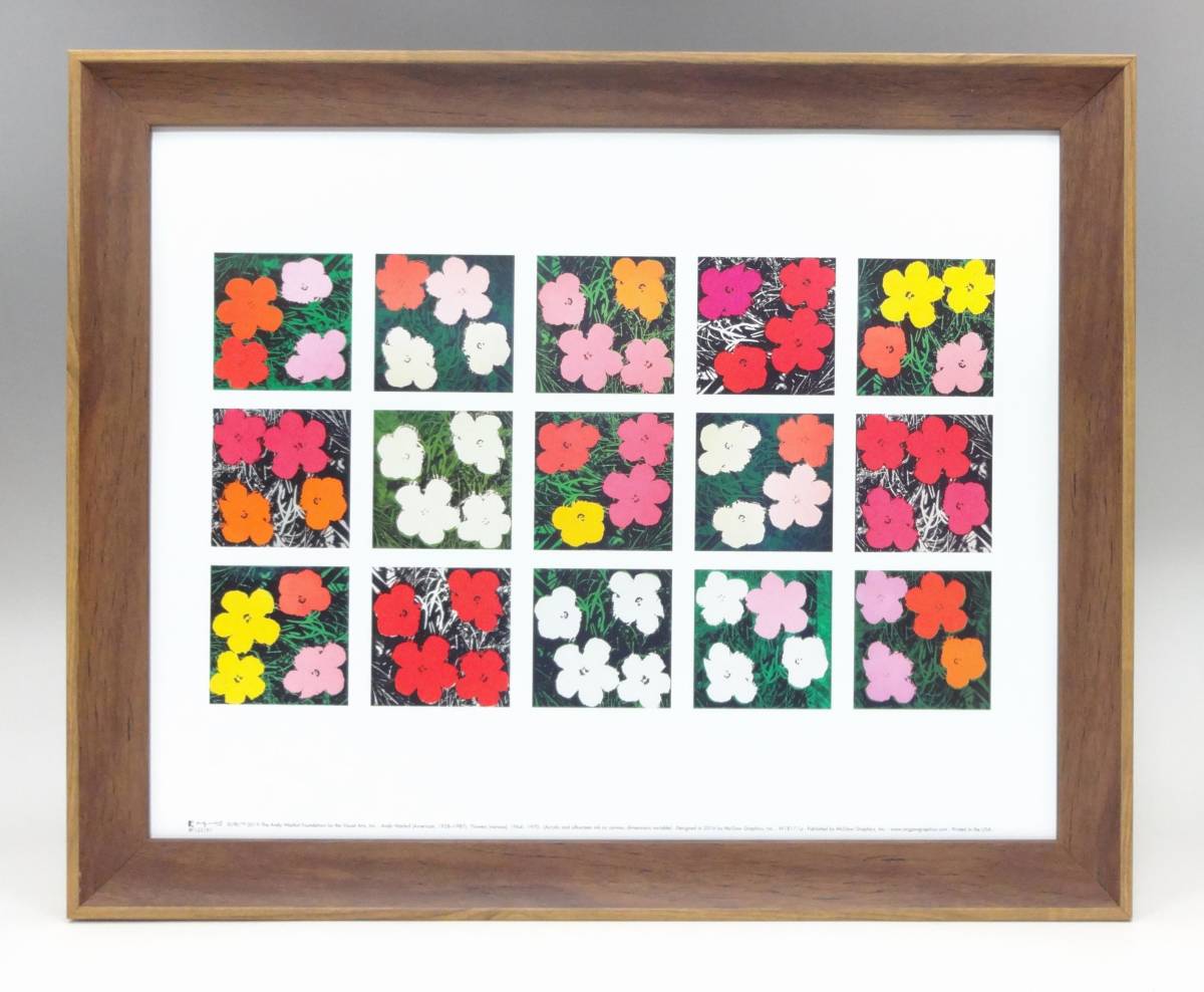 新品☆額付アートポスター★絵画☆andy warhol★アンディ･ウォーホル☆アメリカンポップアート◎花☆FLOWERS☆145, 美術品, 絵画, その他