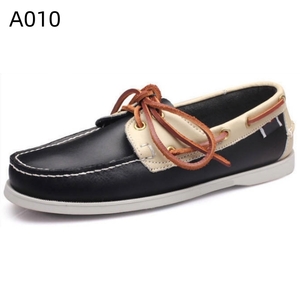  moccasin deck shoes men's shoes original leather race up comfort moccasin shoes Loafer she0405 A010 24.0cm