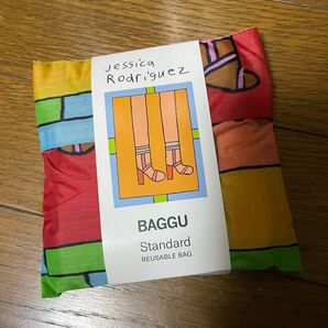 BAGGU STANDARD エコバッグ jessica rodriguez 靴　レトロ　シューズ　靴下　ソックス　赤　オレンジ