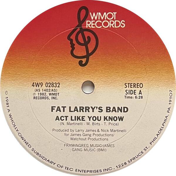 Fat Larry's Band - Act Like You Know