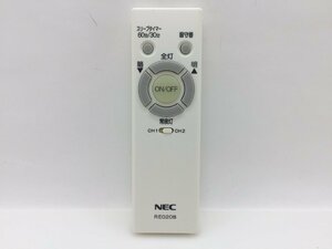 NEC　照明用リモコン　RE0208　中古品F-1084